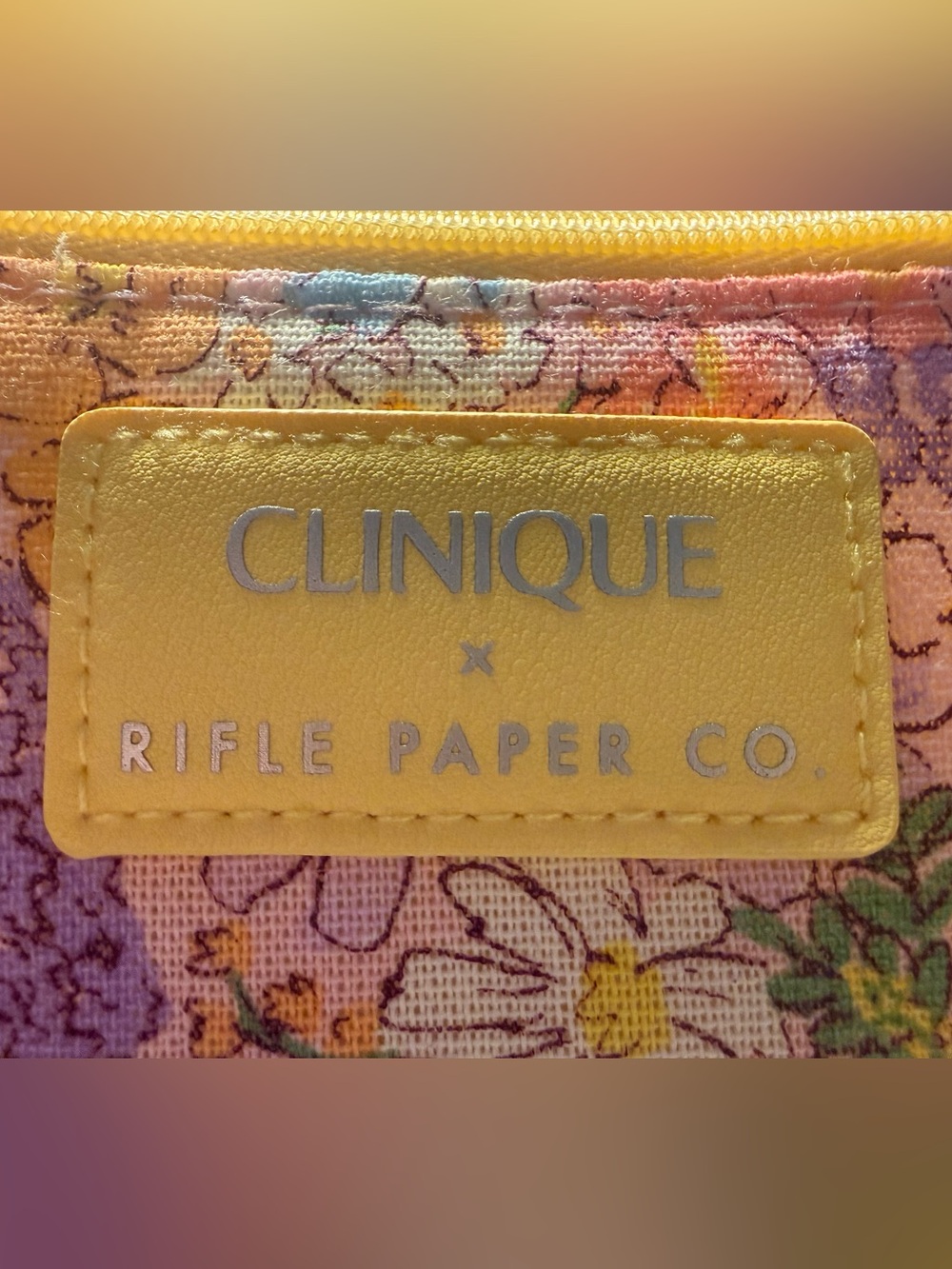 Rifle Paper Co Floral Cosmetic Pouch Collab w Clinique Travel Cosmetics Skincare - Picture 4 of 7